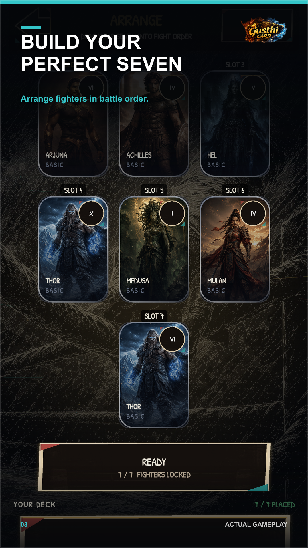 Fight Cards gameplay screen